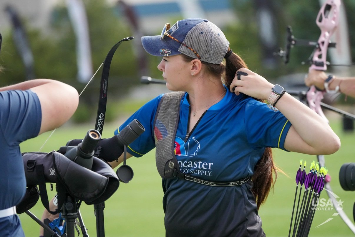 Samantha shooting archery